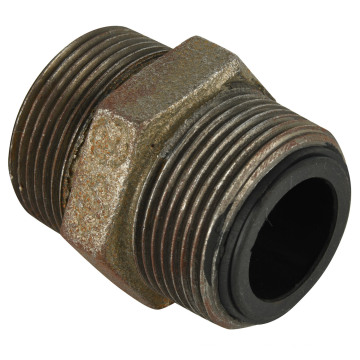 Male-Male Hexagon Hose Nipple Gi Fittings with Rubber Inside